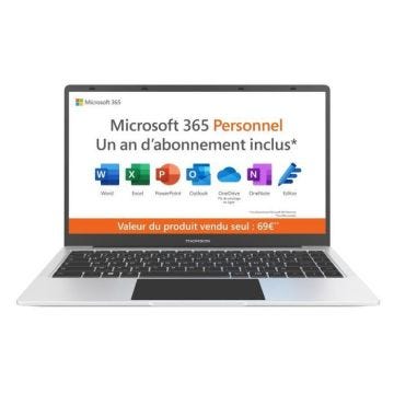 PC portable - THOMSON - N14C4WH128 - 14" HD - Intel Celeron N4020 - RAM 4Go - 128Go SSD - Win 11S - Microsoft 365 1 an inclus