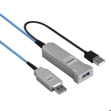 Cable - nappe integration Lindy - 43345 - 30m Fibre Optic USB 3.0 Kabel