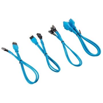 CORSAIR Kit d’extension gainé pour panneau avant Premium 30cm - Bleu (CC-8900247)