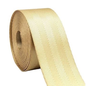 Sangle 48mm Beige Doré 10 mètres style ceinture de sécurité en polyester sangle bagages sacs anse bandoulière couture chaises