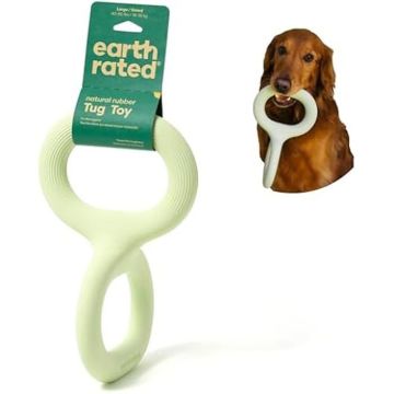 Jouet interactif à tirer pour chien - EARTH RATED - Ergonomique - Caoutchouc naturel - Grand chien - Extérieur