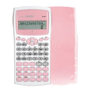 Calculatrice scientifique - MILAN - M240+ - Antibactérien - Rose pastel - Pile