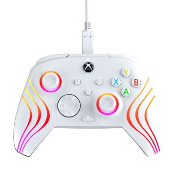 Manette de jeu - PDP - Afterglow Wave - Filaire - Blanc - Compatible PC et Xbox