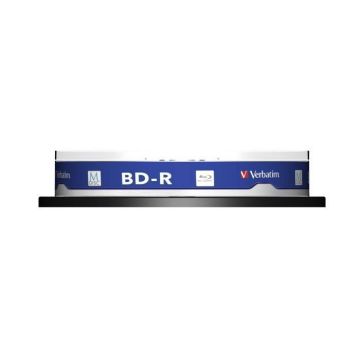 Disque BD-R VERBATIM M-Disc 4x - Capacité 25 Go - Spindle de 10 - Vitesse d'écriture 4x