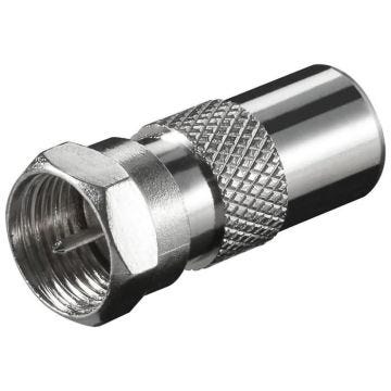 Lot de 10 Adaptateurs: F-plug> fiche coaxiale