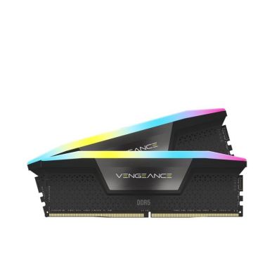 Corsair Vengeance RGB DDR5 64 Go (2 x 32 Go) 6200 MHz CL32 - Noir - Kit Dual Channel 2 barrettes de RAM RGB DDR5 PC5-49600 - CMH64GX