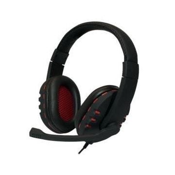 Micro-casque LOGILINK HS0033 Noir Rouge USB - PC/Jeux - Binaural - Suppresseur de bruit actif