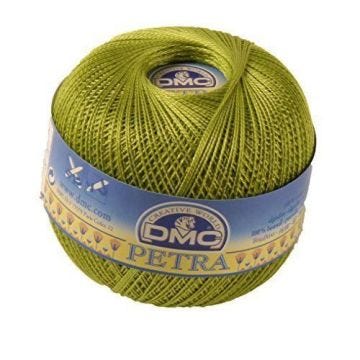 Fil DMC Petra, 100% coton, vert, Taille 5