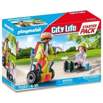PLAYMOBIL 71257 Secouriste avec gyropode, City Action, Les Secouristes, Starter Pack, Dès 4 ans