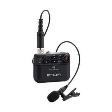 Enregistreur audio portable Zoom F2/B - 32-bit - Microphone lavalier inclus - Noir