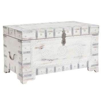 Coffre de blanc, marron indien 78,7 cm - Marque - Modèle - Couleur principale: Blanc