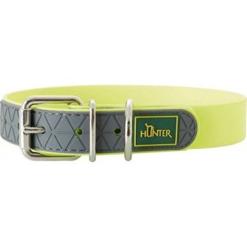 Collier - HUNTER - Commodité - Jaune fluo - 28-36 cm - Imperméable et robuste