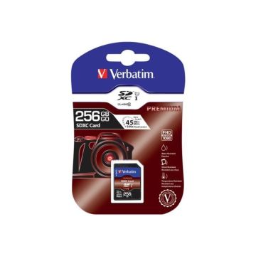 Verbatim Premium - Carte mémoire flash - 256 Go - UHS Class 1 / Class10 - 300x - SDXC UHS-I