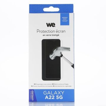WE Verre Trempé pour SAMSUNG GALAXY A22 5G] - Film Protection Ecran Anti-Rayures - Anti-Bulles d'Air - Ultra Résistant - Dureté 9H G