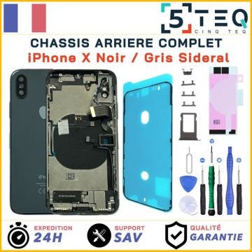 Chassis Prémonté Remplacement pour iPhone X Noir Complet Joint Ecran, NFC + Kit