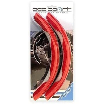 Housse de volant - OCC Motorsport - Rouge - Alcantara - Universelle - 2 pièces
