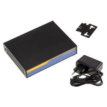 Switch réseau 2.5 gigabit Lan ethernet 10 100 1000 2500 Mbps 5 ports RJ45 avec alimentation externe. Bande passante 25Gbps