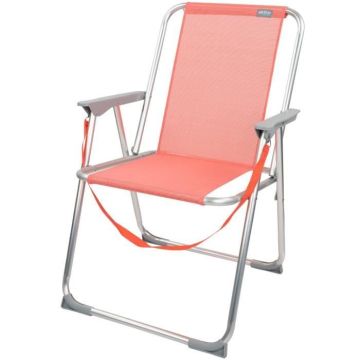 Chaise pliante - Aktive - Beach - Aluminium - Corail - 1 place