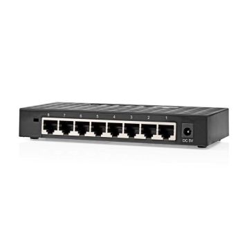 Commutateur de réseau - NEDIS - NSWH8P110BK - Gigabit - 8 ports Ethernet