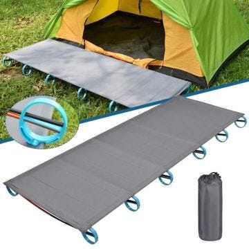 Lit Pliant Portable - ROLEADER - 180x60cm - Alliage d'Aluminium - Tapis Amovible - Ultra-Léger