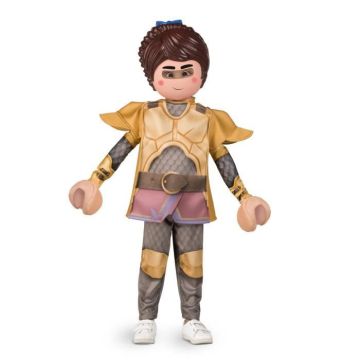 Déguisement Marla Playmobil fille - 5 - 6 ans - Marron - Armure dorée - Costume de film