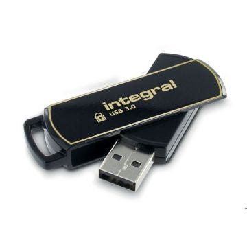 Clé USB INTEGRAL Crypto - 8 Go - USB 3.0 - Jusqu'à 145 Mo/s