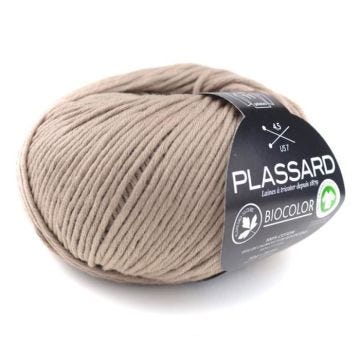 Fil à tricoter BioColor Sable - PLASSARD - 100% coton bio