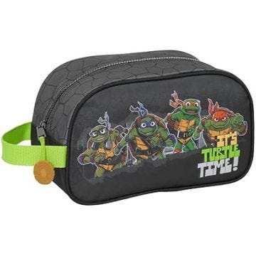 Trousse Scolaire Moyenne Tortues Ninja - SAFTA - Adaptable au Chariot - Facile à Nettoyer