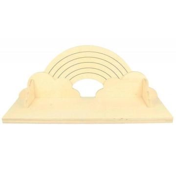 Étagère murale - ARTEMIO - Rainbow 40cm - Beige - Aspect bois - Contemporain