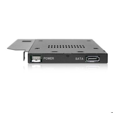 ICY DOCK ToughArmor MB411SKO-B - Rack amovible 2.5” SATA/SAS HDD/SSD pour une baie slim ODD ou slim FDD avec verrouillage à clé (