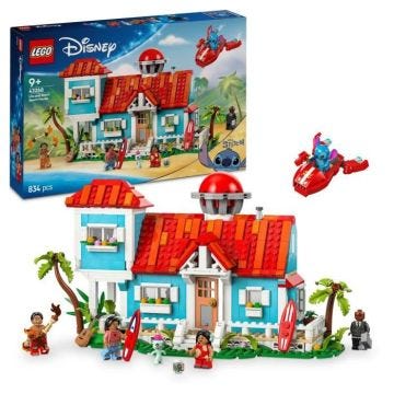 LEGO® Disney La Maison sur la Plage de Lilo et Stitch, Jeu de Construction pour les Enfants et les Fans 43268
