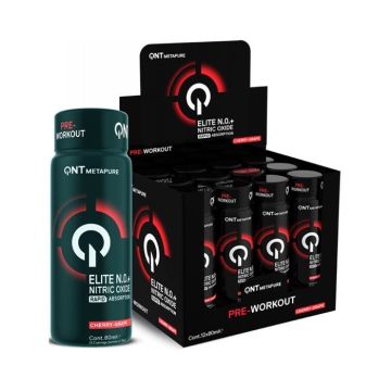 NO+ Elite Shot 12x80ml Cherry Grape QNT Pre-entrainement