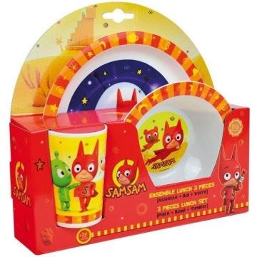 Ensemble repas micro-ondable pour enfant - FUN HOUSE - SAMSAM - Multicolore - 3 ans et plus