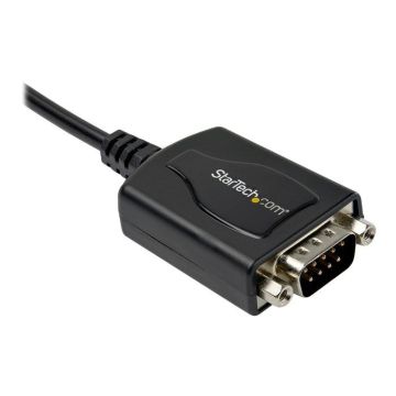 Câble Adaptateur - StarTech - USB vers Série DB9 RS232 - 30 cm - Mémorisation Port COM - Noir