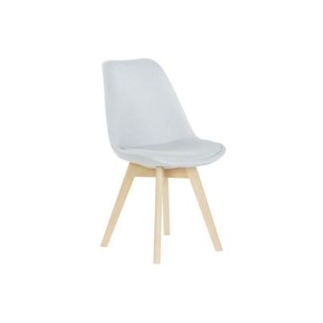 chaise 48 x 56 x 83 cm mousse beige bleu hêtre