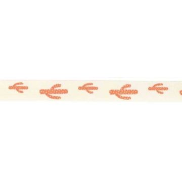 Ruban en coton - MÉGACRÉA - Cactus orange - 1,5 cm - 2 m - Idéal pour vos créations
