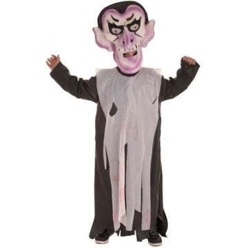 Déguisement Vampire Cabezón pour enfants - DisfraZZes - Tunique et masque - Multicolore - Gris - Garçon
