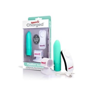 Bullet Vibrant Turquoise Positive avec Télécommande The Screaming O 13270