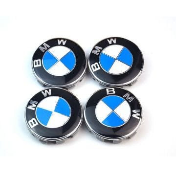 4pcs Logo Bmw 56mm Centre De Roue Cache Moyeu Jante Emblème Bleu Blancjantes Insigne - Accessoire auto