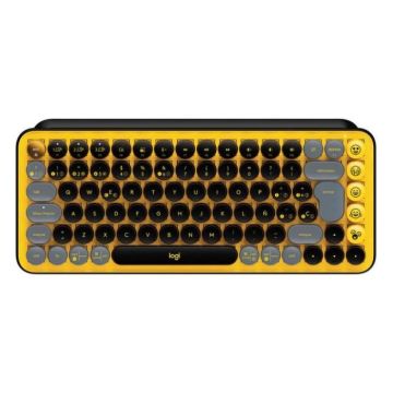 Logitech POP Keys Clavier Mécanique Sans Fil avec Touches Emoji Personnalisables, Clavier Espagnol QWERTY - Blast -