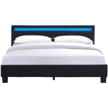 Lit 140x200 - - Angel - Sommier Lattes - Couleur NOIR