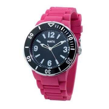 WATCH WATX PLASTIC BLACK PINK WOMAN RWA1300-C1521