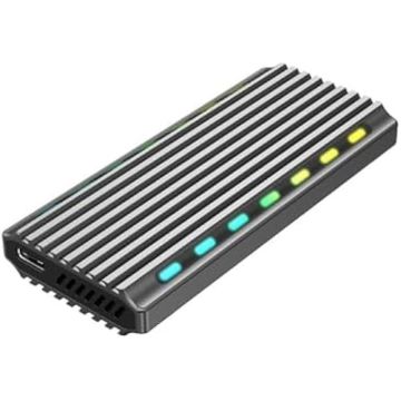 Boîtier USB 3.1 pour disque M.2 NVMe GEMBIRD EE2280-U3C-03 en aluminium RGB