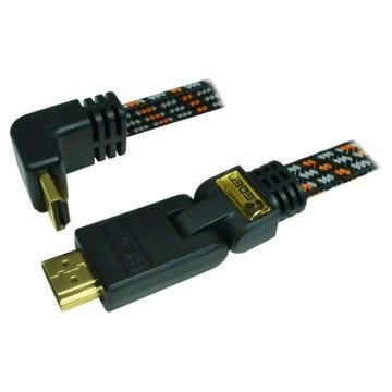 HedenCâble HDMI 1.4 - 3M - plat tissé - plaqué OR NC