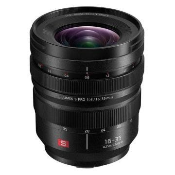 Panasonic Lumix S Pro 16-35mm F4.0 | Grand angle S-R1635E (Ultra grand angle 16mm, Bague débrayage clutch,Tropicalisé, Compact) Noir
