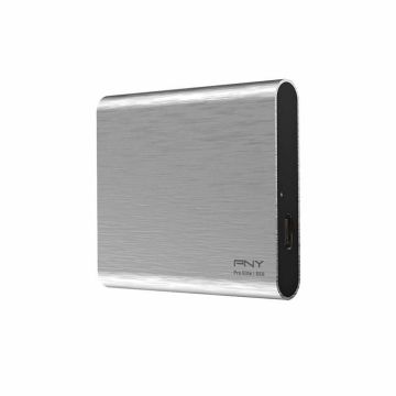 SSD Portable PNY Pro Elite - 250 Go - USB 3.1 Gen 2 - Argent brossé