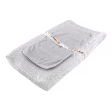 INGENUITY Matelas à langer avec 1 housse de protection imperméable, 1 housse élastique ultra-moelleuse, 1 serviette éponge