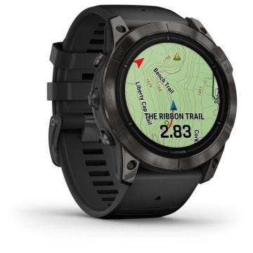 GARMIN - Epix Pro (Gen2) - Montre connectée à haute performance - 51 mm - Acier, Gray avec bracelet  noir