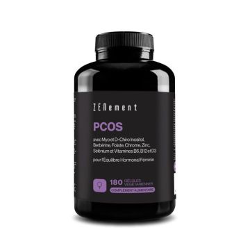 PCOS avec Myo et D-Chiro Inositol, Berbérine, Folate, Chrome, Zinc, Sélénium et Vitamines B6, B12 et D3 - 180 Gélules Végétariennes