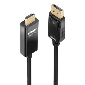 LINDY Câble DisplayPort actif vers HDMI avec HDR 3m